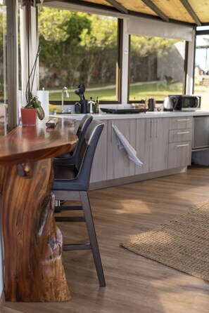 Fridge, microwave, coffee/tea maker, electric kettle