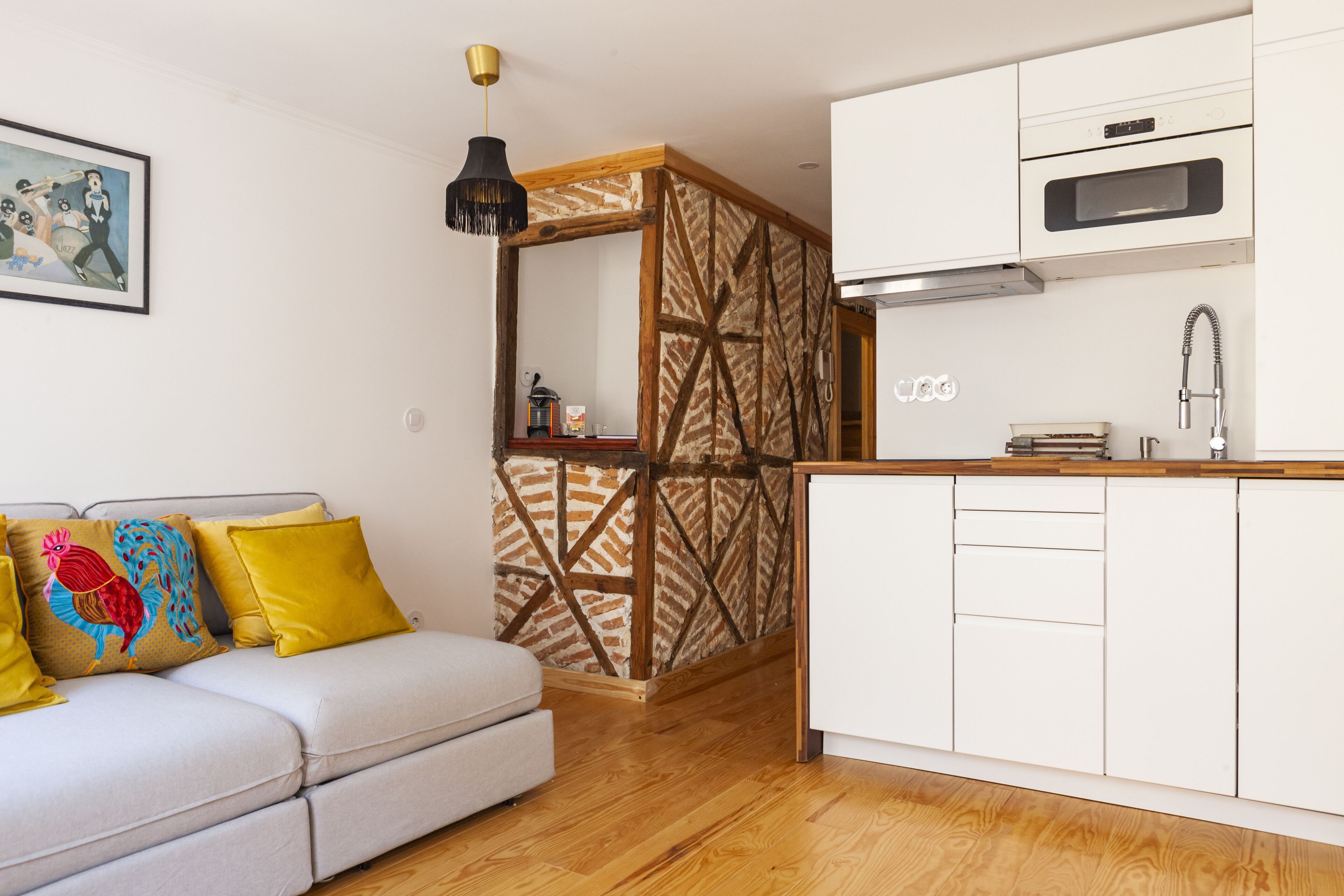 City Apartment | Living area | 32-inch Smart TV with cable channels, TV, streaming services