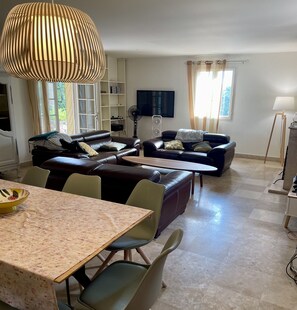 Smart TV, chimenea, videojuegos y reproductor de DVD 