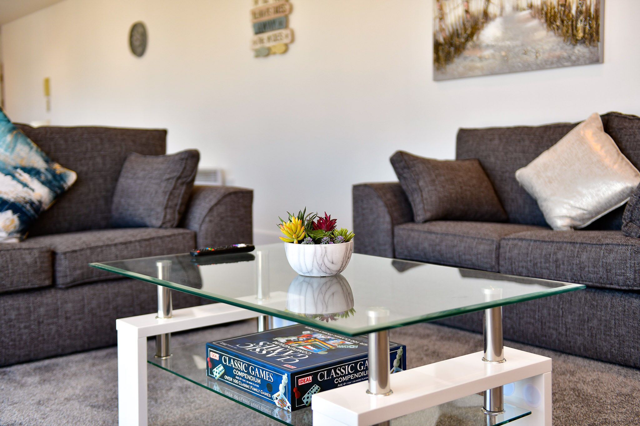 Deluxe Apartment | Living area | 50-inch Smart TV with digital channels, TV