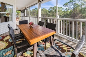 Outdoor dining - Welcome to Dancing Dolphin! (St. George Island)