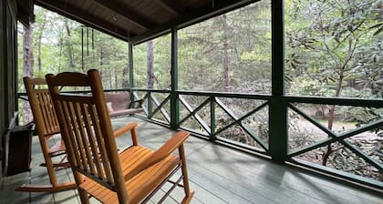 Charming cabin near Lake Rabun with fire pit + easy access to mountain hikes