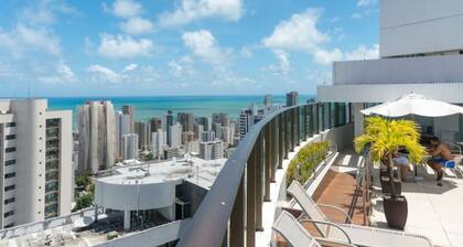 Lindo Flat no Beach Class Santa Maria em Boa Viagem