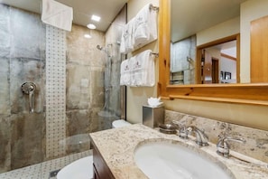 Free toiletries, hair dryer, towels
