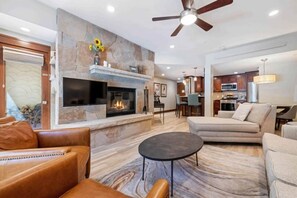 TV, fireplace - The Charter at Beaver Creek G130 (Beaver Creek)