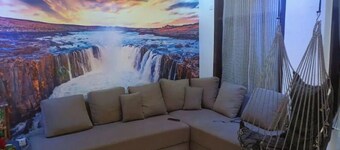 Red Theme room with Terrace in 3bhk near Saket