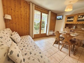 Living area - Ground floor, terrace, parking, tv, ski locker, 19m², Praz sur Arly (Praz-sur-Arly)