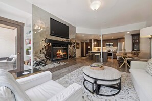 TV, fireplace - The Charter at Beaver Creek D350 (Beaver Creek)