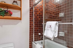 Free toiletries, hair dryer, towels