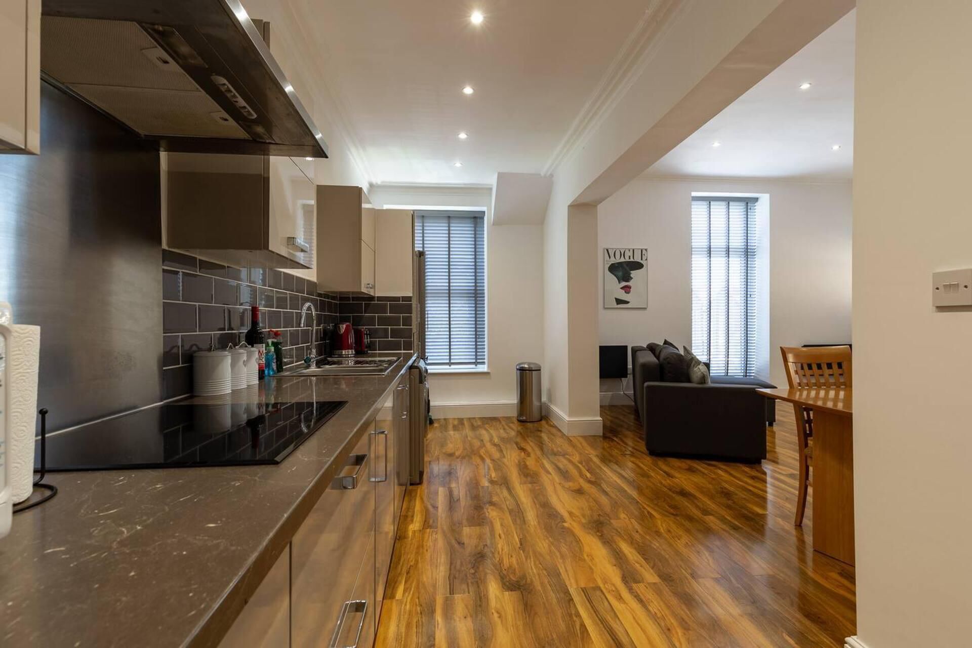 Apartment, 1 King Bed with Sofa bed | Private kitchen | Fridge, microwave, oven, stovetop