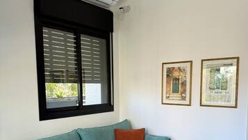Smart TV, books, video library, stereo