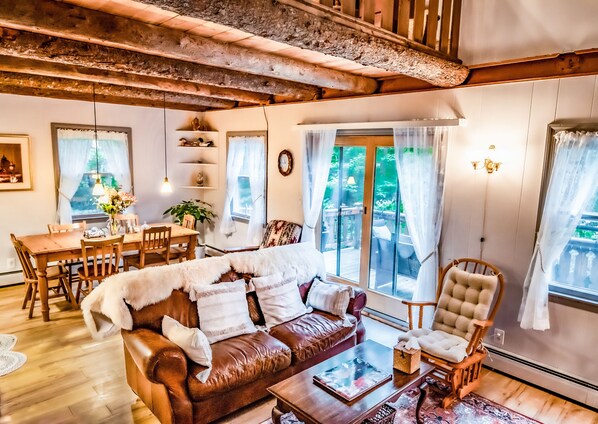 Älytelevisio, takka, kirjoja