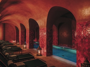 Sauna, steam room, hot springs/mineral springs, body treatments