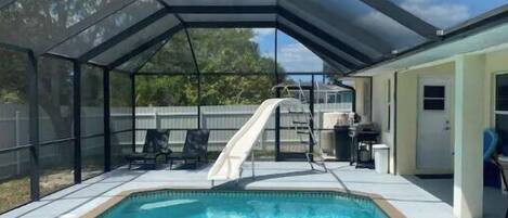 A heated pool