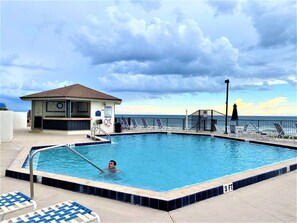 Outdoor pool, a heated pool