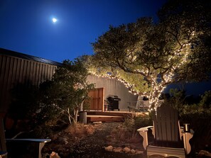Terrace/patio - Hill Country cabin on 260 acres (Leakey)