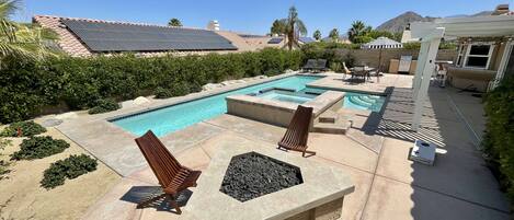 Piscine extérieure, piscine chauffée