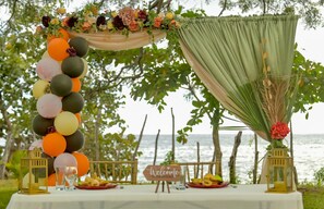 Outdoor wedding area