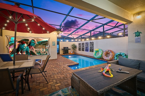 A heated pool