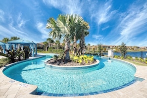 A heated pool