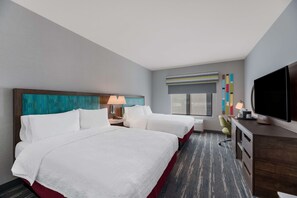 Room, 2 Queen Beds, Refrigerator | Desk, iron/ironing board, bed sheets - Hampton Inn Williams (Williams)