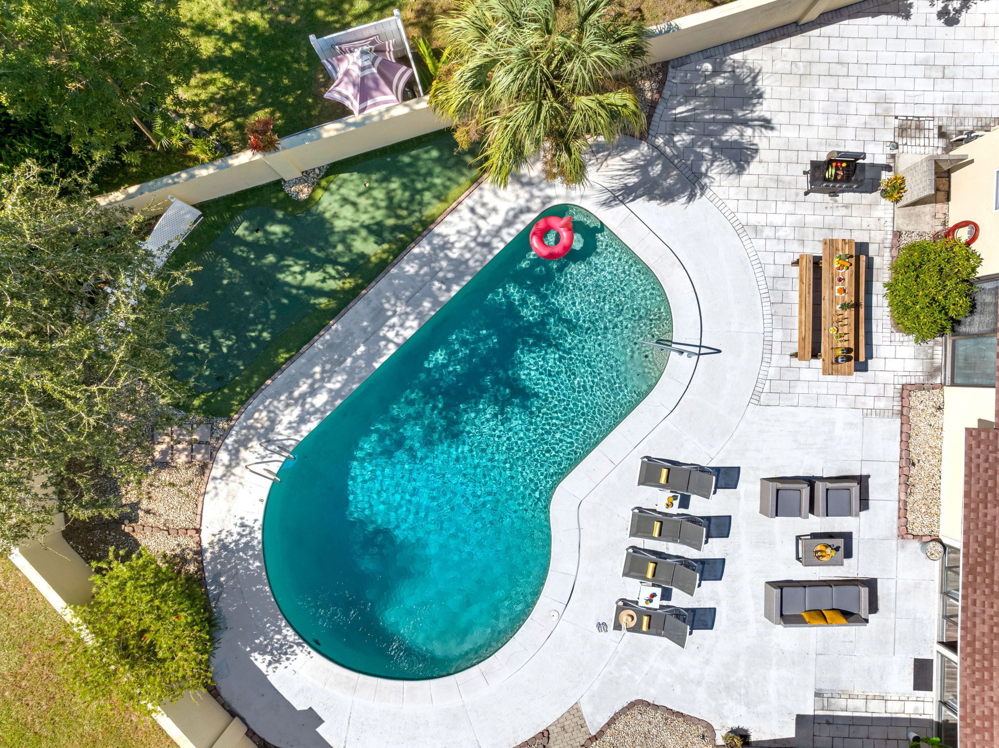 A heated pool