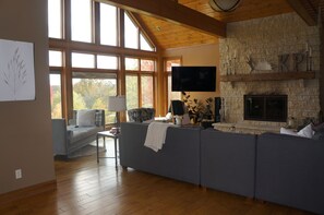 Smart TV, chimenea, videojuegos y libros 