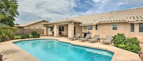 A heated pool