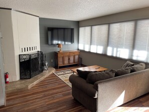 Smart TV, fireplace