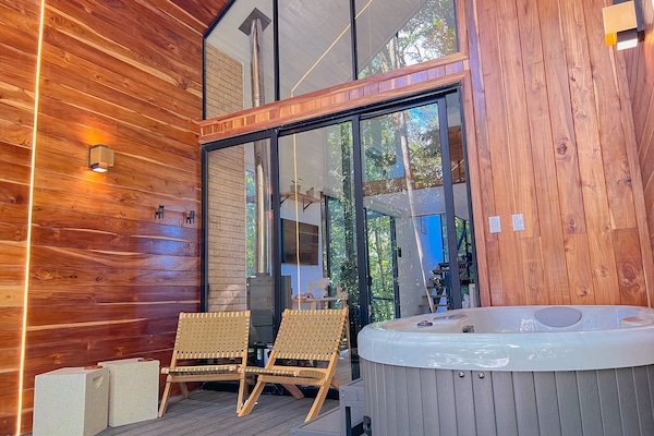 Tiny House in the Forest, Hot tub, Fireplace, Forest View | Terrace/patio