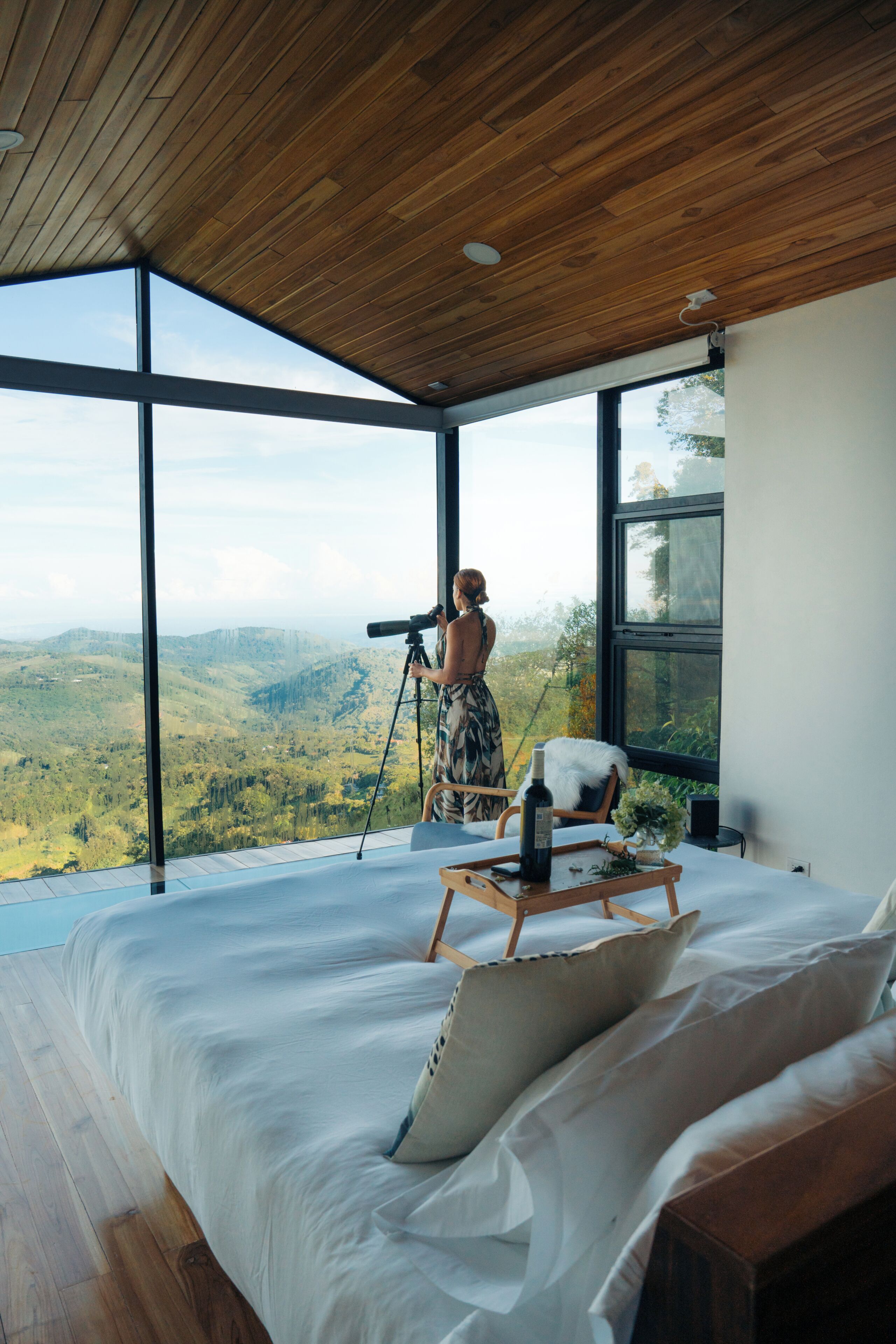 Glass Cabin 2.0, with Hot Tub and Panoramic Views | Premium bedding, down comforters, pillowtop beds, free minibar