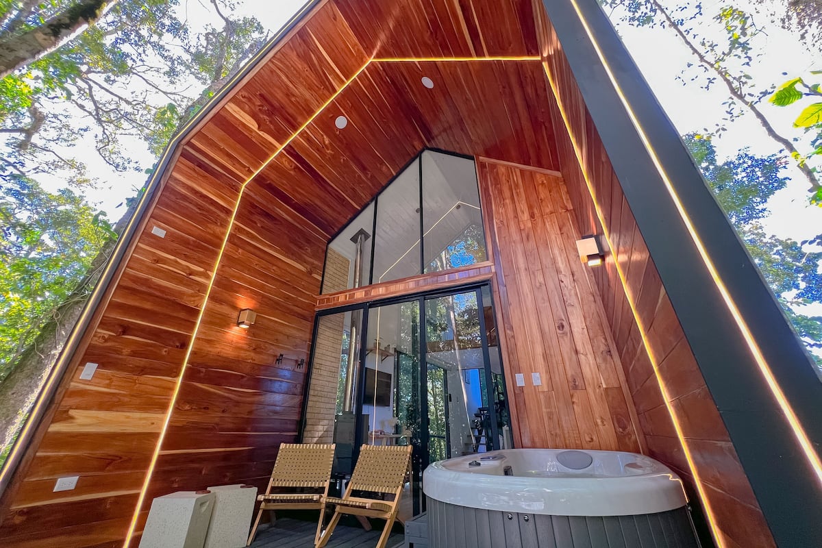 Tiny House in the Forest, Hot tub, Fireplace, Forest View | Terrace/patio