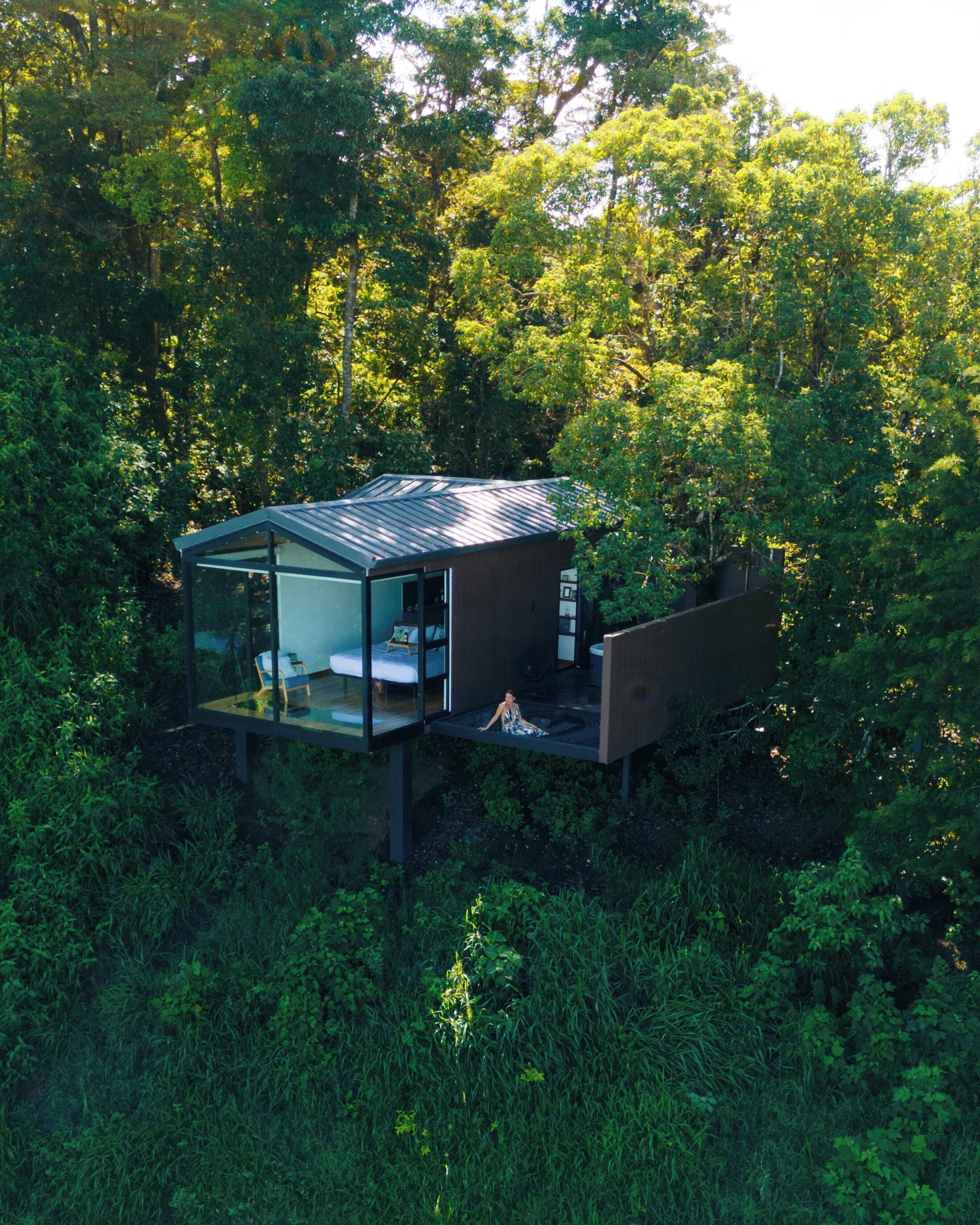 Glass Cabin 2.0, with Hot Tub and Panoramic Views | Premium bedding, down comforters, pillowtop beds, free minibar