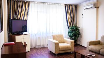 Departamento estándar | 1 habitación, caja de seguridad en la habitación y cortinas blackout