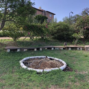 Outdoor banquet area