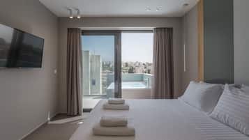 Noemie Luxury Suite 106 | 1 Schlafzimmer, Bügeleisen/Bügelbrett, kostenloses WLAN, Bettwäsche