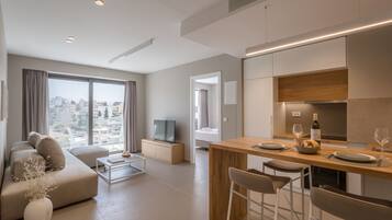 Noemie Luxury Suite 106 | Living area | Smart TV