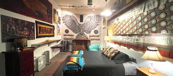 SPACE CASTLE: a 1950s Gas Station transformed into an Art Themed Wonderland