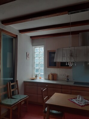 Dining - Cozy vacation apartment with tiled stove, near Heidelberg and the Black Forest (Bad Schönborn)