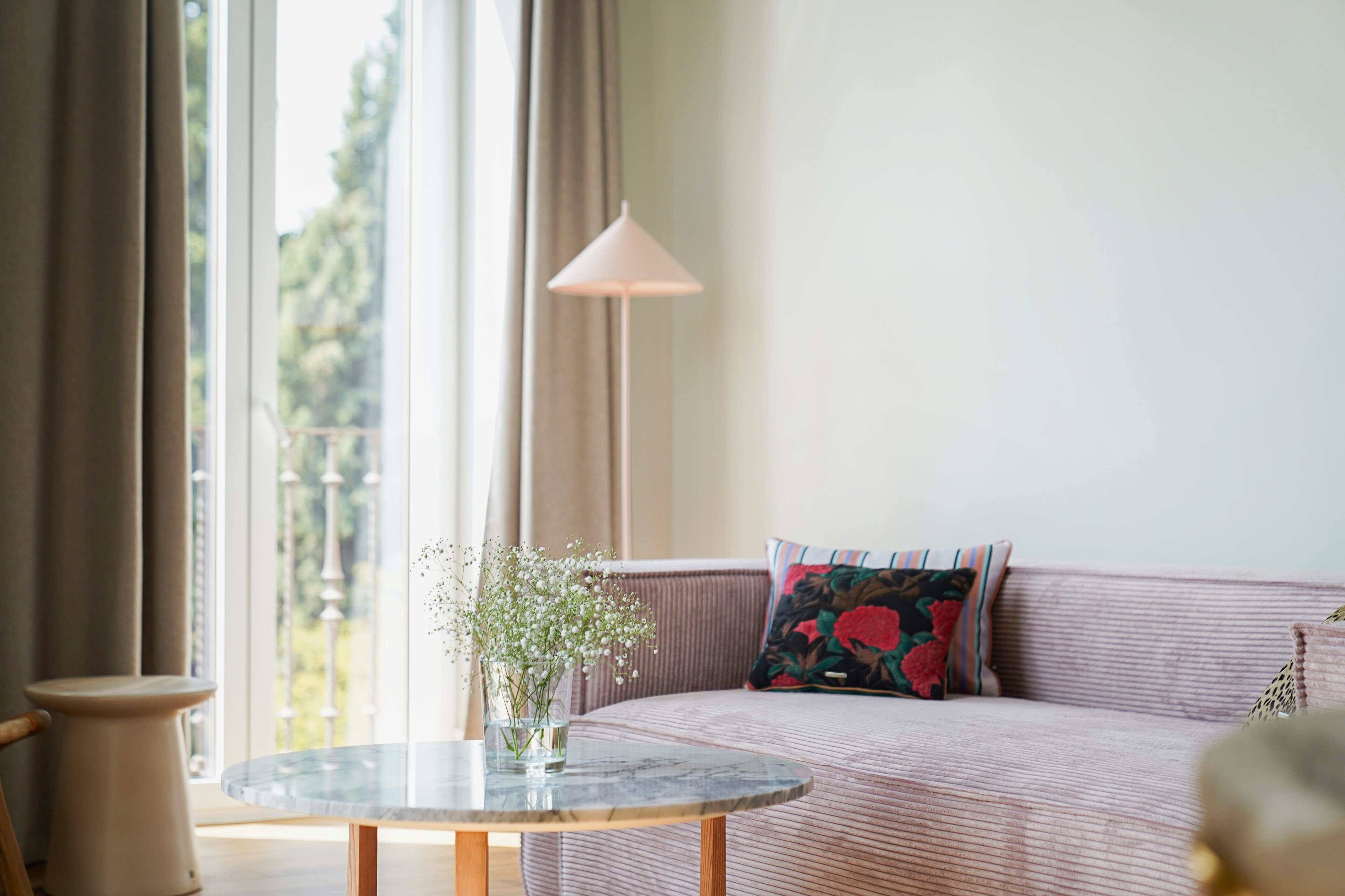 3 Bedroom Apartment with Balcony | Living area | 45-inch flat-screen TV with cable channels, TV