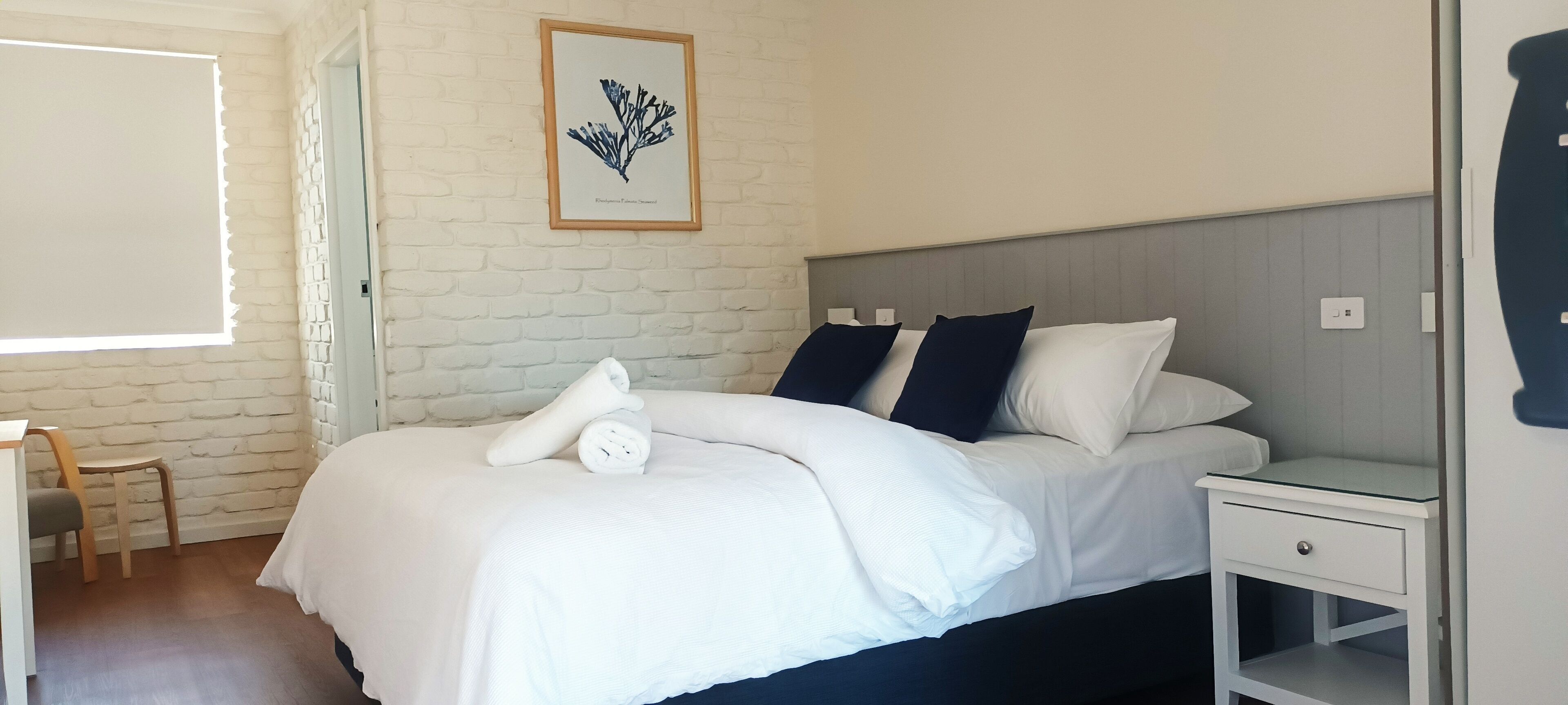 Blackout drapes, iron/ironing board, travel crib, free WiFi