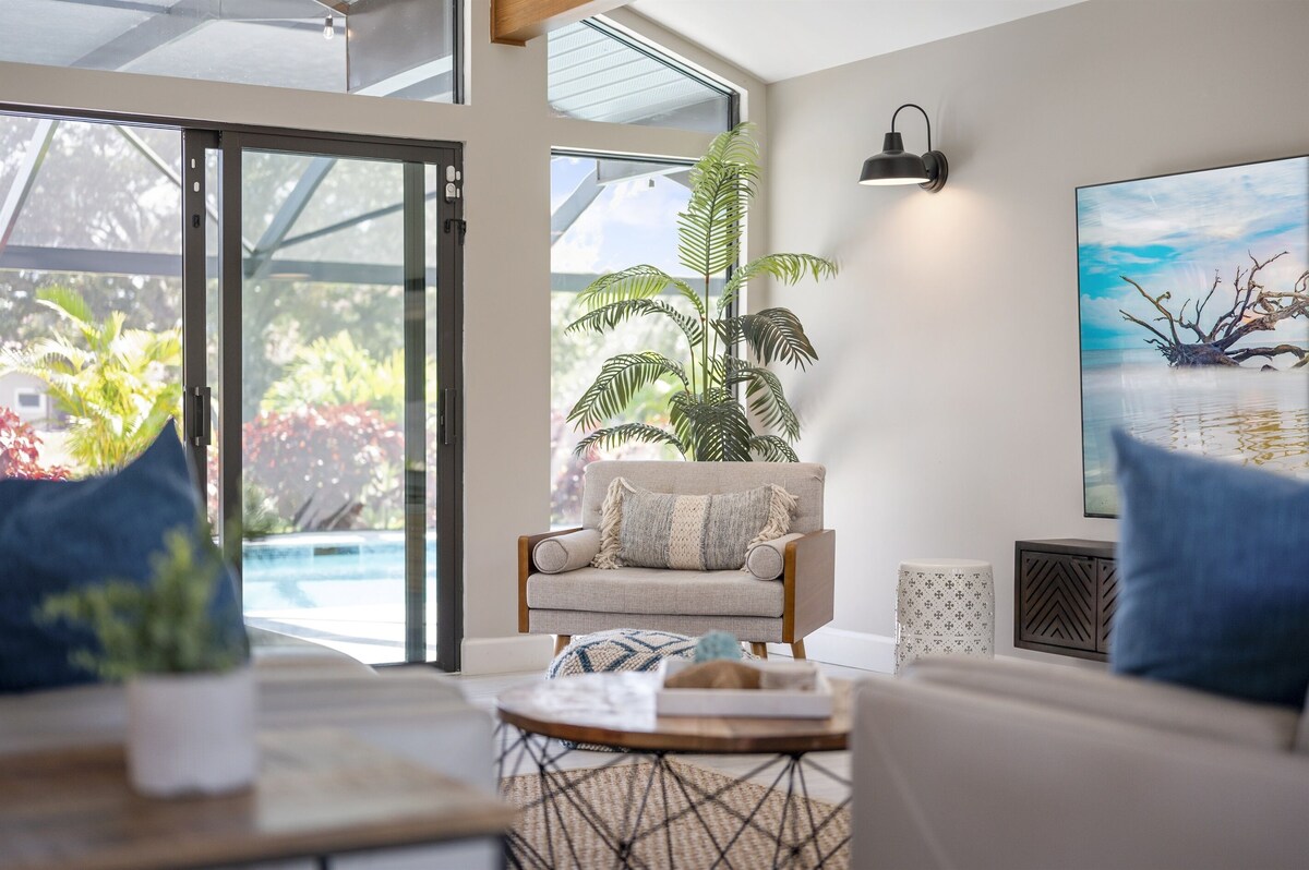 Photo 16 of Boho Chic Estate-40Ft Pool/Spa-Coolest House in Naples!