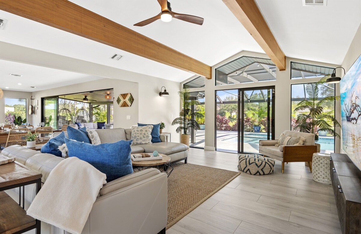Photo 4 of Boho Chic Estate-40Ft Pool/Spa-Coolest House in Naples!