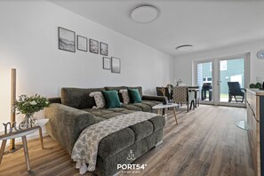 TV, fireplace, video library - Seute Deern - close to the beach and the North Sea, fireplace, terrace (Büsum)