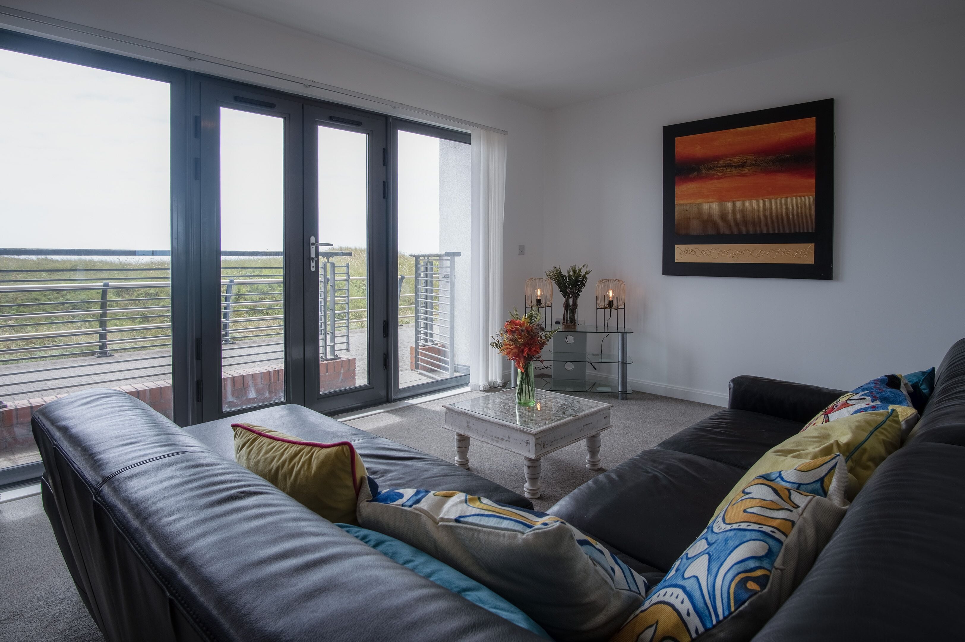 Exclusive Apartment | Living area | 50-inch Smart TV with digital channels, TV, streaming services