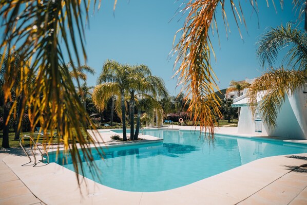 A heated pool
