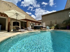 Pool - Private house with pool and spa 20ms from the city of Carcassonne Occitanie (Laure-Minervois)