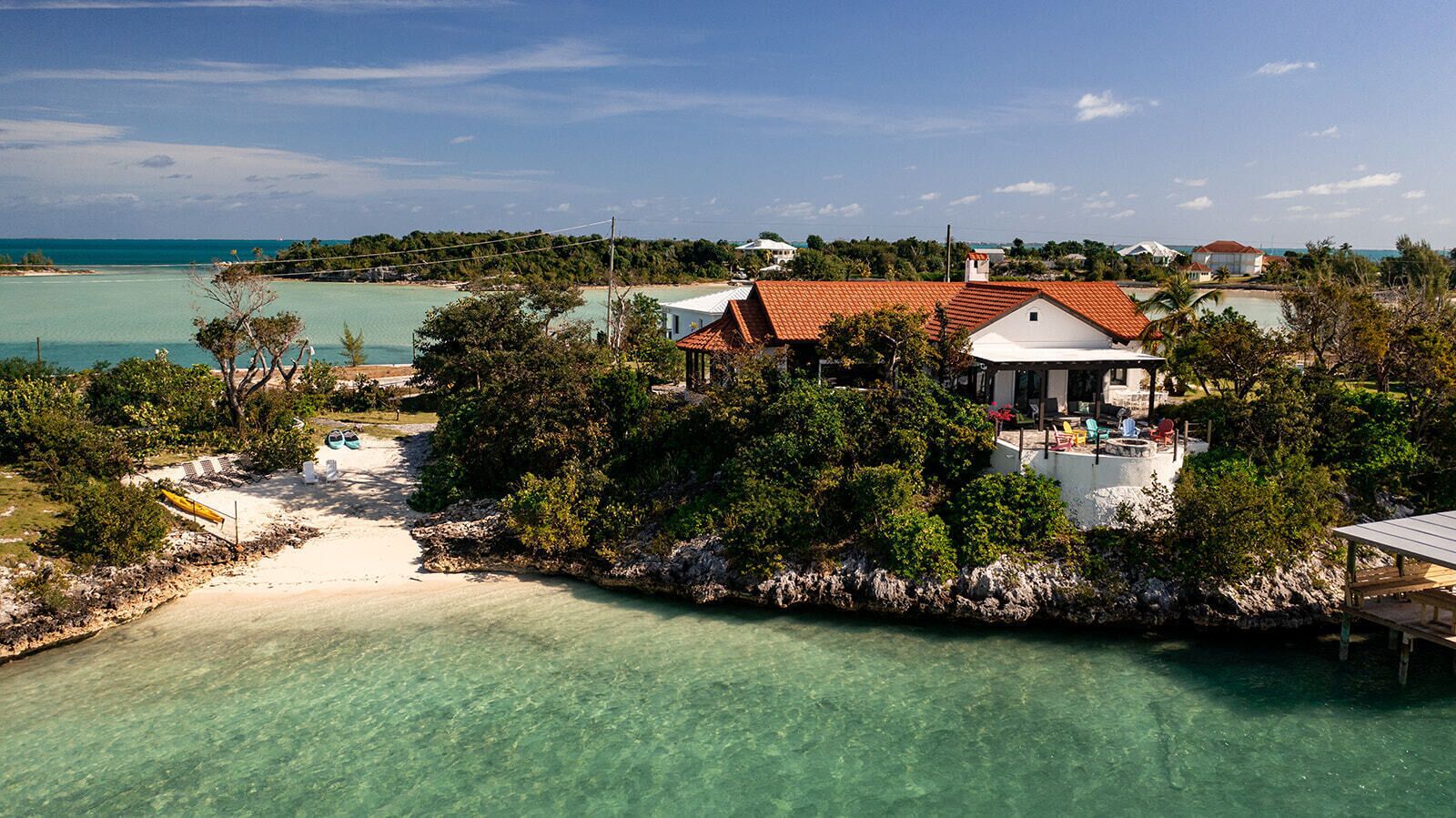 On the beach, sun loungers, beach towels