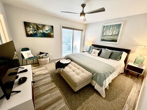 2 bedrooms, travel crib, WiFi, bed sheets