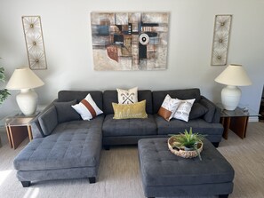 Smart TV, fireplace, video games, stereo